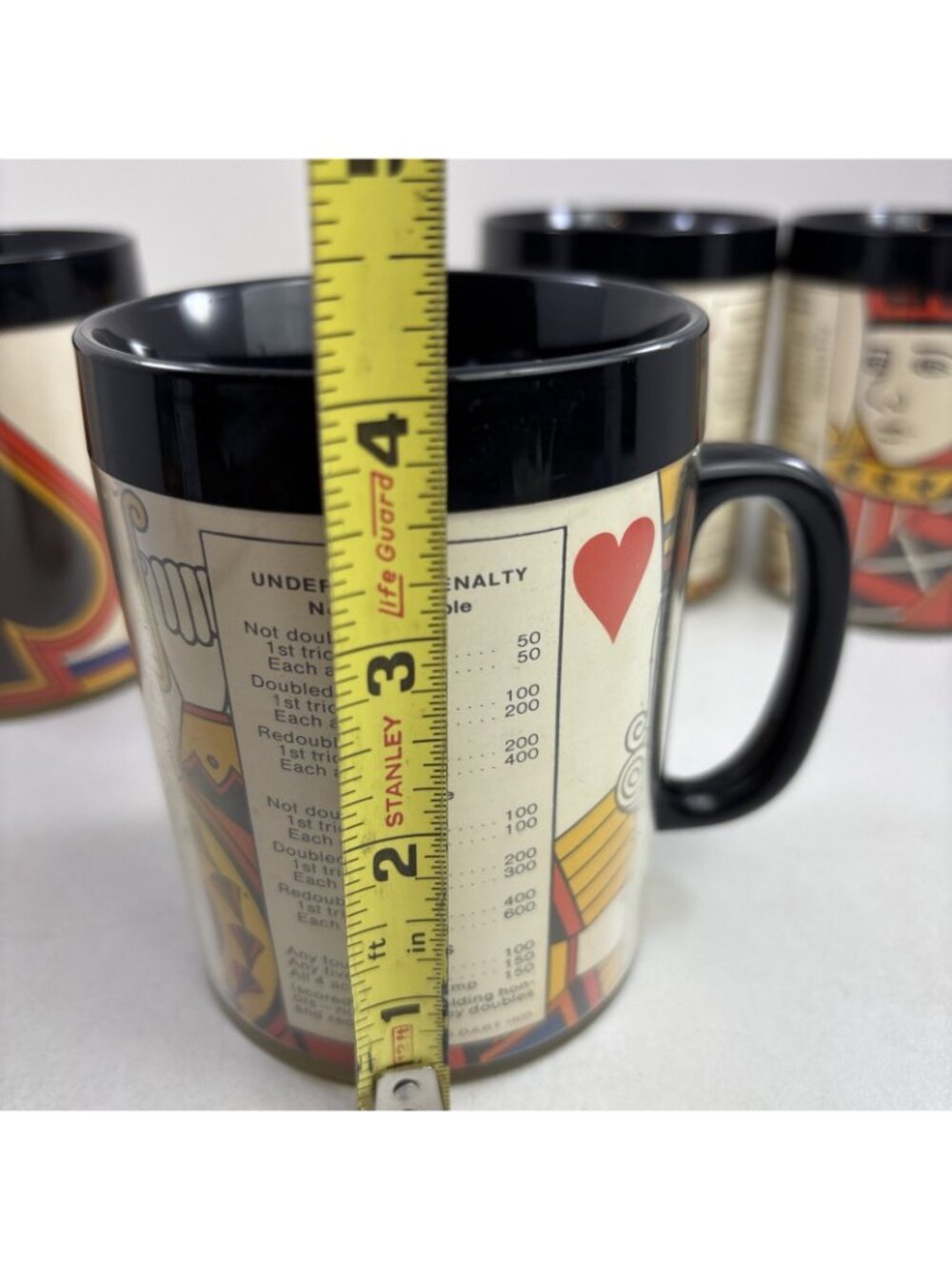 Thermo-serv Bridge Card Game Rules Cups 4 Ace King Queen Jack Plastic 1976 Vtg - Picture 4 of 6